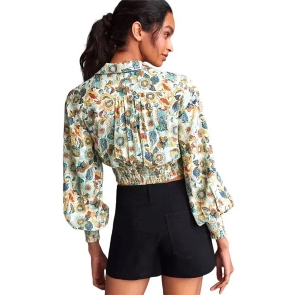 Anthropologie Twist Crop Top Set Size SM - Picture 2 of 16